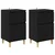 Noćni ormar 2 pcs Crni hrast 40 x 35 x 70 cm Konstruirano drvo