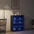 LED komoda Crni hrast 81 x 37 x 100 cm Konstruirano drvo
