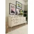 Hanah Home komoda Moka 180, 180 cm, bela / travertin / srebrna