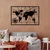 Wallity Zidna dekoracija World Map 1 - v2, 74 x 49 cm, Crna
