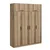Hanah Home Garderober Kale-7708, 180x255x52 cm, Braon