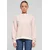 Womens Oversized Striped Sweatshirt - Pink/Cream