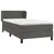 Vidaxl Box spring postelja z vzmetnico temno siva 90x200 cm žamet