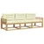 Set vanjskih sofa s jastukom 3 pcs Bijela i krem Poliester