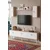 Hanah Home TV komoda Demet, hrast Sapphire / bela