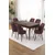 Hanah Home trpezarijski set Pir, sto i 6 stolica, ploča u dekoru drveta Baroque, puder roze tkanina Babyface