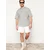 Trendyol Gray Oversize 100% Cotton Crew Neck Minimal Text Printed T-Shirt