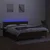 Vidaxl Box spring postelja z vzmetnico LED temno rjava 180x200cm blago