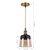 BRILAGI -LED Luster na sajli R GLASS 1xE27/60W/230V prečnik 15,5 cm zlatna/dimljeno bež