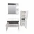 Skye Decor Set kupatilskog ormarića sa umivaonikom i ogledalom, 3 dela, Siva