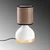 Opviq Stona lampa 8002, 17x17x33 cm, IP20, Smeđe-bela