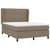Vidaxl Box spring postelja z vzmetnico taupe 140x190 cm blago
