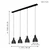 Eglo 55244 - Luster na sajli PRIDDY 4xE27/60W/230V crna