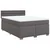 Vidaxl Box spring postelja z vzmetnico siva 140x190 cm umetno usnje
