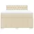 Vidaxl Box spring postelja z vzmetnico krem 140x200 cm blago