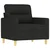 4-dijelni set sofa s jastucima crni od tkanine
