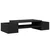 Stalak za monitor s pohranom crni 70x27x15 cm konstruirano drvo