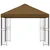 Gazebo 3 x 3 m Sivosmeđa Poliester i čelik 190 gsm