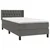 Vidaxl Box spring postelja z vzmetnico temno siva 100x200 cm žamet