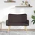 Vidaxl Kavč za 2 osebi Temno rjava 115 x 61 x 87 cm Blago