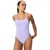 Speedo solid v-back 2.0 swimsuit bright lavender l - uk36