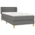 Vidaxl Box spring postelja z vzmetnico temno siva 90x190 cm blago