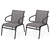 Costway Set 2 vrtnih stolov sivi