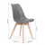 ModernHome trpezari?ske stolice set od 4 Filipo tamno sive