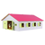 Kids Globe Konjski hlev s 7 boksi 1:24 roza barve