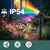LED RGB Solarna lampa 2u1 LED/3,7V 1200 mAh IP54 crna