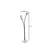 Aberto Design Podna lampa Rose 2 Li, 165 cm, E27, Zlatne boje