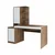 Hanah Home Nora Left radni sto 160 × 157,8 × 60 cm, bela / atlantski bor