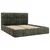 MID.YOU OBLAZINJENA POSTELJA 140 cm x 200 cm , les, tekstil, leseni material siva