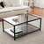 Hanah Home Klub sto 90x40x60?cm Sivo-Crni