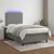 vidaXL Box spring postelja z vzmetnico LED temno siva 120x190 cm blago