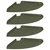 Lebdeća polica s policom 4 pcs Maslinasto zelena 24 x 24 x 2 cm