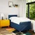 Vidaxl Box spring postelja z vzmetnico modra 90x200 cm blago