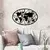 Wallity Zidna dekoracija World Map 8-M v2, 50 x 77 cm, Crna