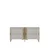 Hanah Home komoda Salkim 150, 125 cm, bela / travertin / srebrna