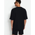 Trendyol Limited Edition Black Oversize Crew Neck Short Sleeve Textured Ottoman T-Shirt