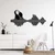 WallXpert metalni zidni ukras 5384, zvučni talas sa slušalicama, 75 x 36 cm, crni