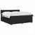 vidaXL Postelja boxspring z vzmetnico Črna 200 x 200 cm Blago