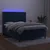 Vidaxl Box spring postelja z vzmetnico LED temno modra 140x190cm žamet