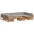 Set vanjskih sofa s jastukom 10 pcs Prirodna i svijetlo siva