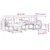 Set vanjskih sofa 6 kom. Prirodna i crna