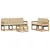Set vanjskih sofa s jastukom 6 pcs Bijela i bež