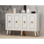 Hanah Home Komoda Hartin 120x80x30cm Belo-Zlatna