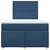 Vidaxl Box spring postelja z vzmetnico moder 120x200 cm blago