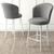Hanah Home Set barskih stolica Fora, 6 komada, Sivo-beli