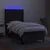 Vidaxl Box spring postelja z vzmetnico LED črna 90x200 cm blago